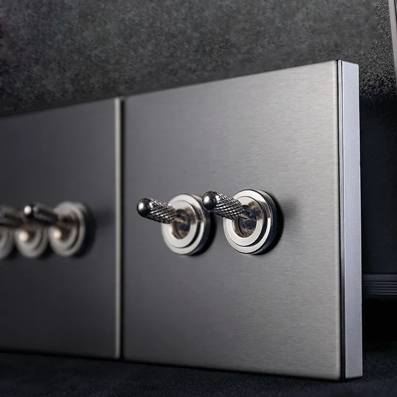 86 Type 1-4 Gang 2 Way Wall Light Concealed Switch Home Improvement Stainless Steel Panel Retro Brass Toggle Switch 10A220V
86 Type 1-4 Gang 2 Way Wall Light Concealed Switch Home Improvement Stainless Steel Panel Retro Brass Toggle Switch 10A220V