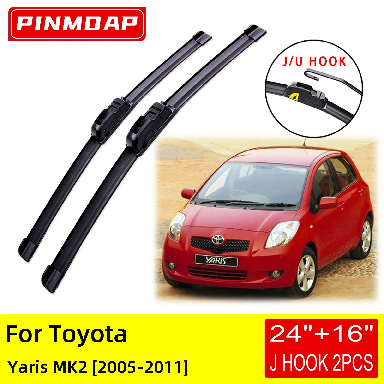 For Toyota Yaris MK2 2005 2006 2007 2008 2009 2010 2011 Front Wiper Blades Brushes Cutter Accessories U J Hook
For Toyota Yaris MK2 2005 2006 2007 2008 2009 2010 2011 Front Wiper Blades Brushes Cutter Accessories U J Hook