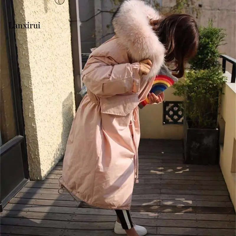 Winter Big Fur Collar Down Parka Coat Women New Bright Down Cotton Coats Female Long Warm Down Overcoat Women Slim Jackets
Winter Big Fur Collar Down Parka Coat Women New Bright Down Cotton Coats Female Long Warm Down Overcoat Women Slim Jackets