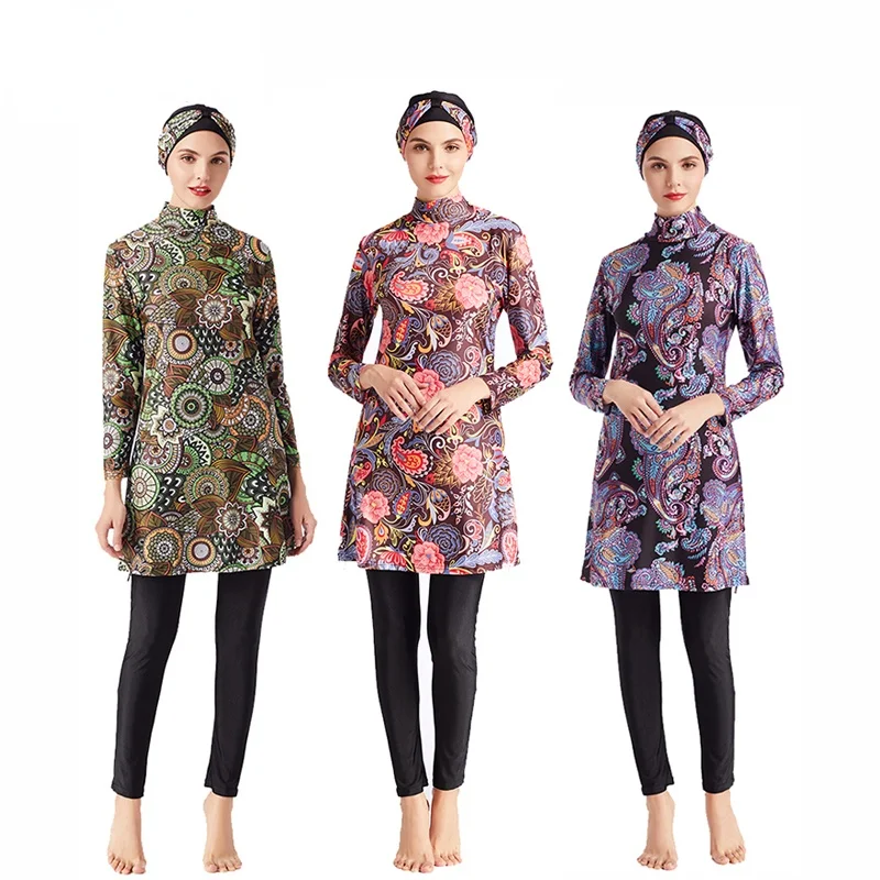 Women Floral Muslim Swimwear Hijab Muslimah Islamic Swimsuit Swim Surf Wear Sport Burkinis S-4XL
Women Floral Muslim Swimwear Hijab Muslimah Islamic Swimsuit Swim Surf Wear Sport Burkinis S-4XL