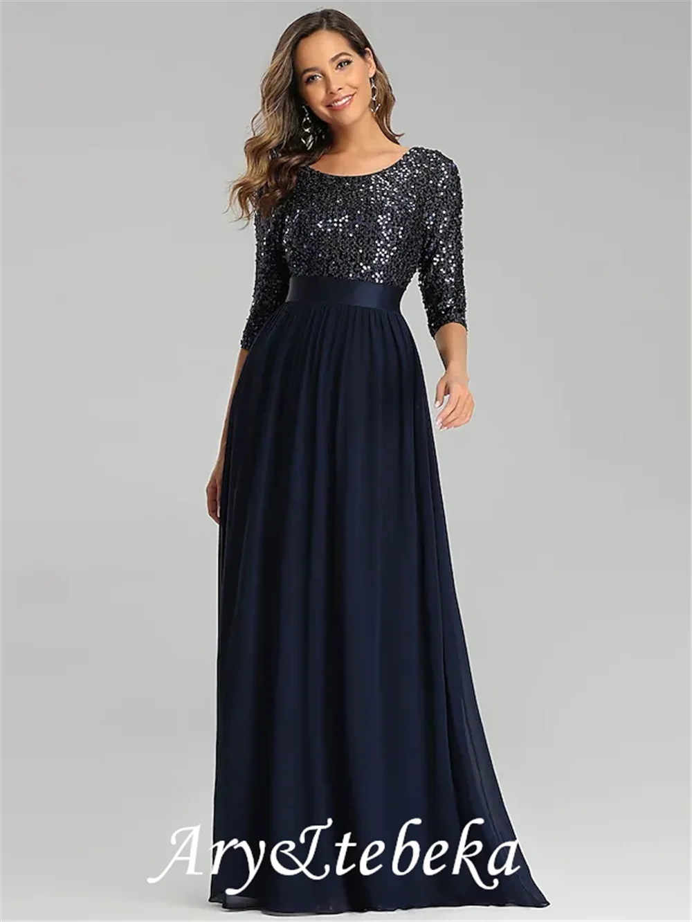 A-Line Elegant Wedding Guest Formal Evening Dress Jewel Neck 3/4 Length Sleeve Floor Length Chiffon Sequined with Sequin 2021
A-Line Elegant Wedding Guest Formal Evening Dress Jewel Neck 3/4 Length Sleeve Floor Length Chiffon Sequined with Sequin 2021