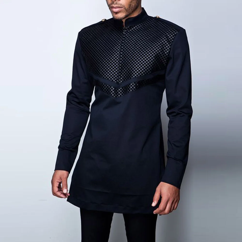 Men Black Casual Shirts Muslim Fashion Dubai Arabic Bazin Riche Tee Tops Turkish African Long Sleeve Blouse Islamic Clothing
Men Black Casual Shirts Muslim Fashion Dubai Arabic Bazin Riche Tee Tops Turkish African Long Sleeve Blouse Islamic Clothing