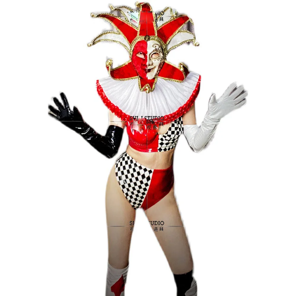 Women Bar business performance Halloween Christmas gogo costume clown costume performance Role costume
Women Bar business performance Halloween Christmas gogo costume clown costume performance Role costume