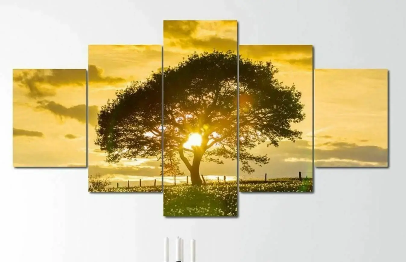 Natural Countryside Landscape 5 Panel Canvas Picture Print Wall Art Canvas Painting Wall Decor for Living Room Poster No Framed
Natural Countryside Landscape 5 Panel Canvas Picture Print Wall Art Canvas Painting Wall Decor for Living Room Poster No Framed