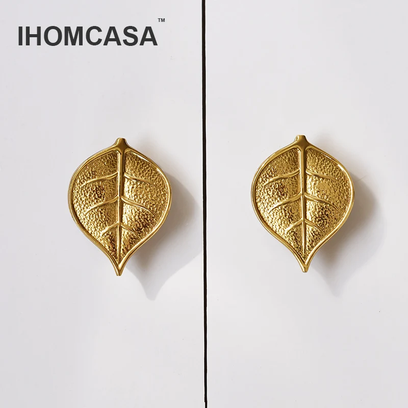 IHOMCASA Leaf Shape Brass Furniture Handles Cabinet Knobs for Kitchen Cupboard Drawer Door Pulls Nordic Modern Style
IHOMCASA Leaf Shape Brass Furniture Handles Cabinet Knobs for Kitchen Cupboard Drawer Door Pulls Nordic Modern Style