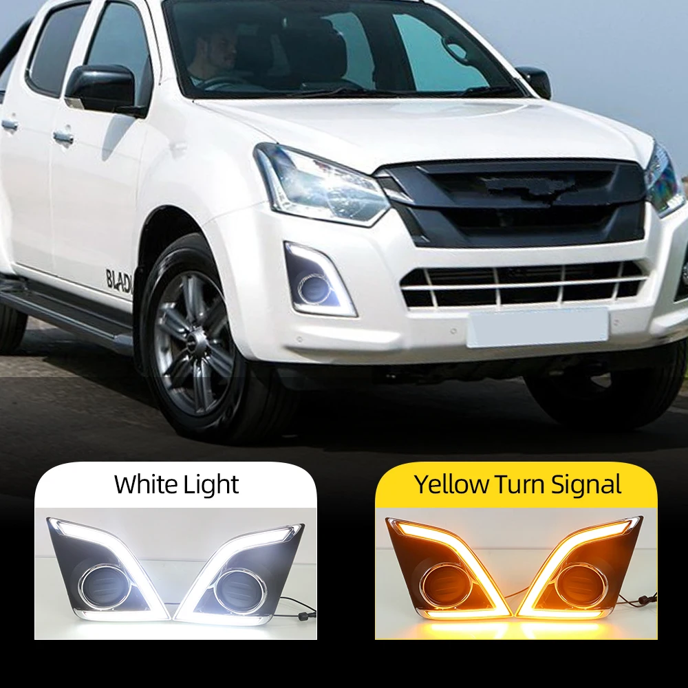 1 комплект светодиодных дневных ходовых огней (DRL) и противотуманных фар для Isuzu D-max Dmax 2016 2017 2018, пикап, с желтым сигналом поворота
1 комплект светодиодных дневных ходовых огней (DRL) и противотуманных фар для Isuzu D-max Dmax 2016 2017 2018, пикап, с желтым сигналом поворота