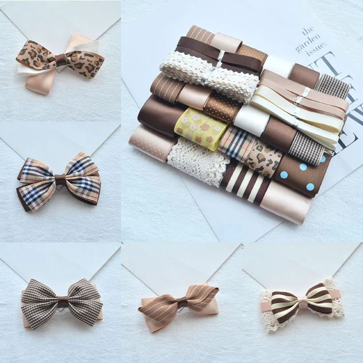Classic Korea Style Coffee Color Handmade Hair Bowknot Ribbon Set Flower Gift Packaging DIY Hair Accessories Hairpin Ribbons
Classic Korea Style Coffee Color Handmade Hair Bowknot Ribbon Set Flower Gift Packaging DIY Hair Accessories Hairpin Ribbons