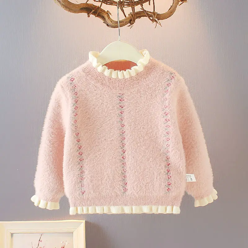 Pastoralism Floral Girls Long Sleeve Sweaters Winter Children Clothing Bottoming Shirt Tops O-Neck Kids Knitwear Clothes Outerwe
Pastoralism Floral Girls Long Sleeve Sweaters Winter Children Clothing Bottoming Shirt Tops O-Neck Kids Knitwear Clothes Outerwe