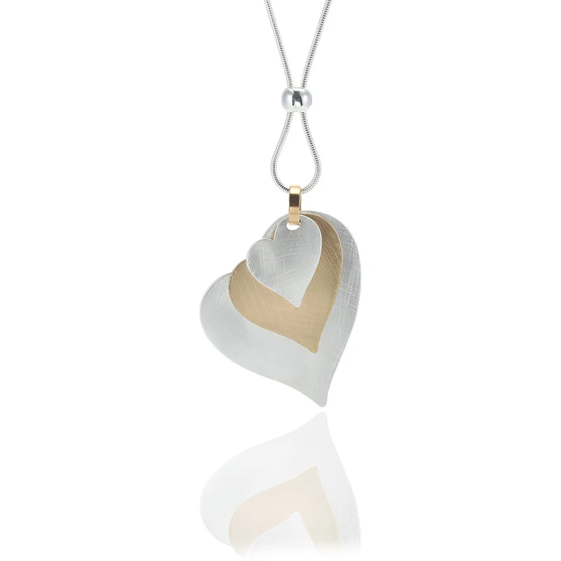 ELOYHI Women Necklace Simple Big Heart Double Color Statement Necklaces Pendants Vintage Jewelry Bead Chain Long Necklace Women
ELOYHI Women Necklace Simple Big Heart Double Color Statement Necklaces Pendants Vintage Jewelry Bead Chain Long Necklace Women
