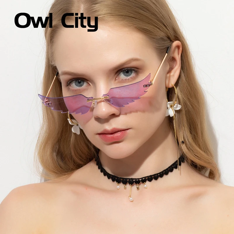 Fashion Unique Cat Eye Sunglasses Women Vintage Brand Colorful Sun Glasses Trendy Punk Rimless Eyewear Female UV400 Shades
Fashion Unique Cat Eye Sunglasses Women Vintage Brand Colorful Sun Glasses Trendy Punk Rimless Eyewear Female UV400 Shades