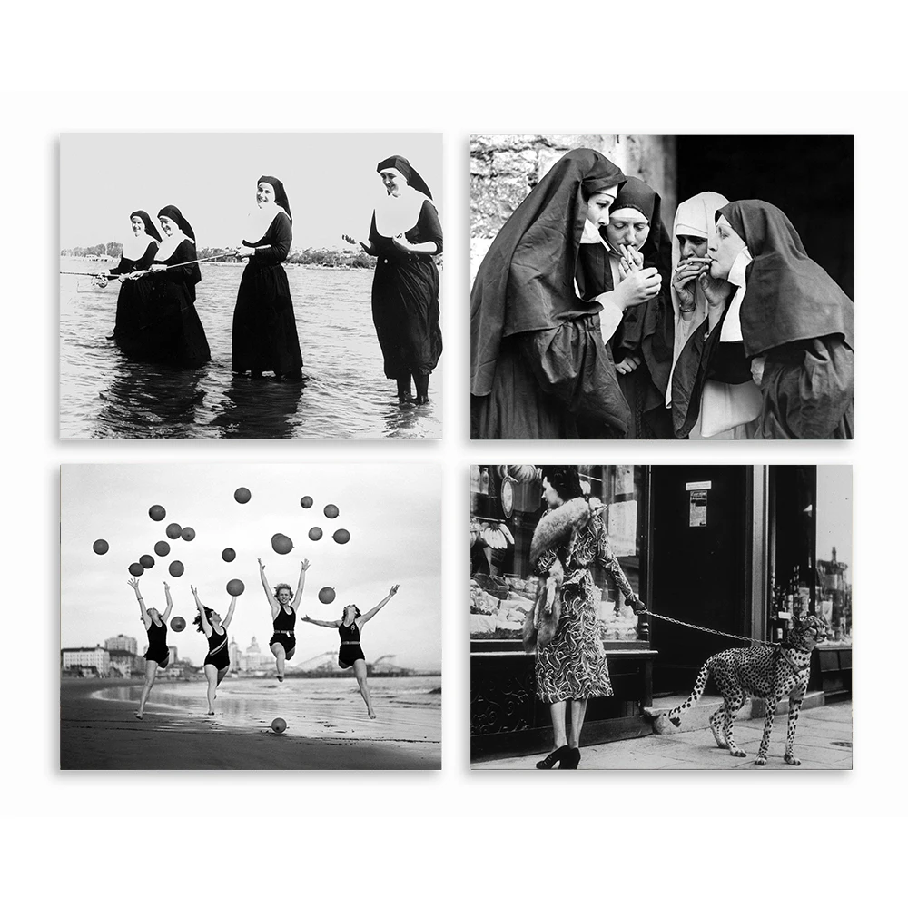 Vintage Nuns Print Black and White Photography Poster Nuns Smoking Fishing Wall Art Picture Canvas Painting Home Room Wall Decor
Vintage Nuns Print Black and White Photography Poster Nuns Smoking Fishing Wall Art Picture Canvas Painting Home Room Wall Decor