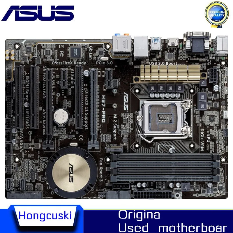 Used For ASUS H97-PRO original motherboard Socket LGA 1150 DDR3 H97 SATA3 USB3.0 Desktop Motherboard
Used For ASUS H97-PRO original motherboard Socket LGA 1150 DDR3 H97 SATA3 USB3.0 Desktop Motherboard