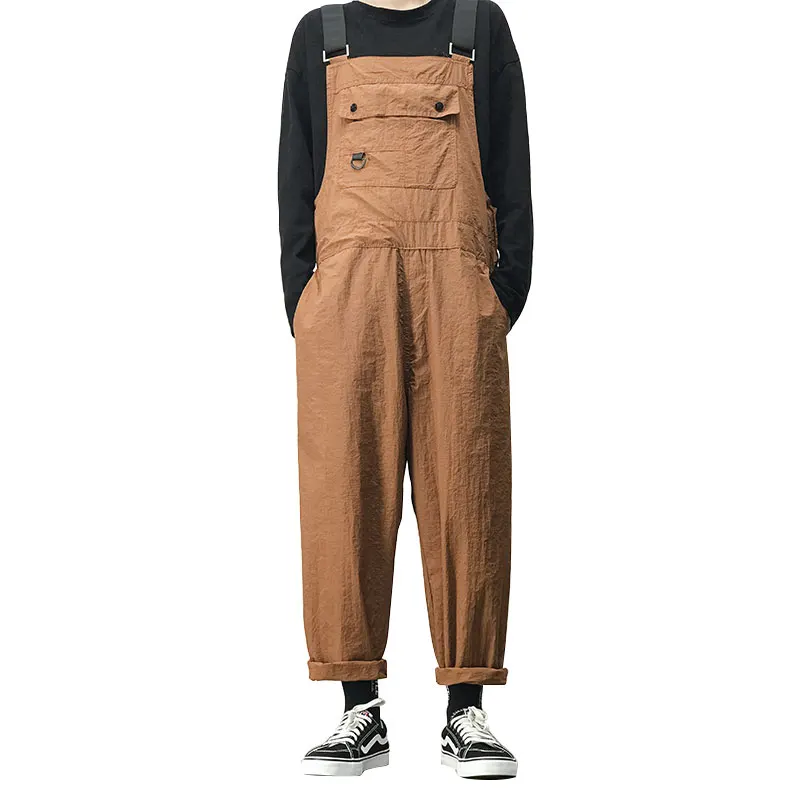 2021 Overalls Men Bib Jumpsuits Big Pocket Loose Straight Solid Casual Cargo Pants Workwear Clothing Brown Black Trousers
2021 Overalls Men Bib Jumpsuits Big Pocket Loose Straight Solid Casual Cargo Pants Workwear Clothing Brown Black Trousers