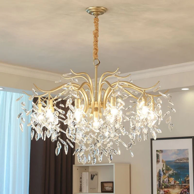 Modern LED Crystal light chandelier Gold Black Luxury Indoor Lighting for Kitchen Dining Living room Bedroom Lobby Hanging lamp
Modern LED Crystal light chandelier Gold Black Luxury Indoor Lighting for Kitchen Dining Living room Bedroom Lobby Hanging lamp