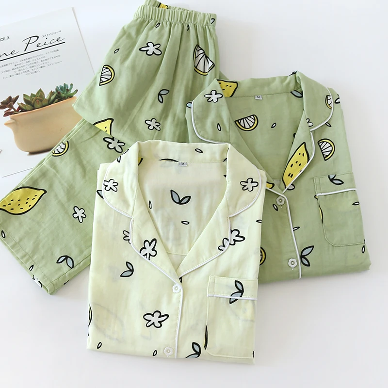 Women Loose Comfortable Soft Pajamas Trousers 2 Piece Set Autumn and Winter Breathable Crepe Cotton Pajama Home Lounge Sleepwear
Women Loose Comfortable Soft Pajamas Trousers 2 Piece Set Autumn and Winter Breathable Crepe Cotton Pajama Home Lounge Sleepwear