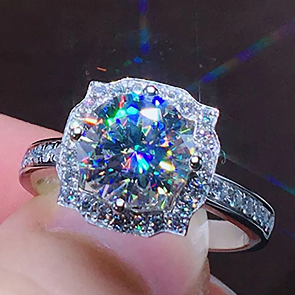 Custom Solid 10K Au417 White Gold Women Wedding Party Engagement Ring 1 2 3 4 5 Carat Round Moissanite Diamond Ring Flower
Custom Solid 10K Au417 White Gold Women Wedding Party Engagement Ring 1 2 3 4 5 Carat Round Moissanite Diamond Ring Flower