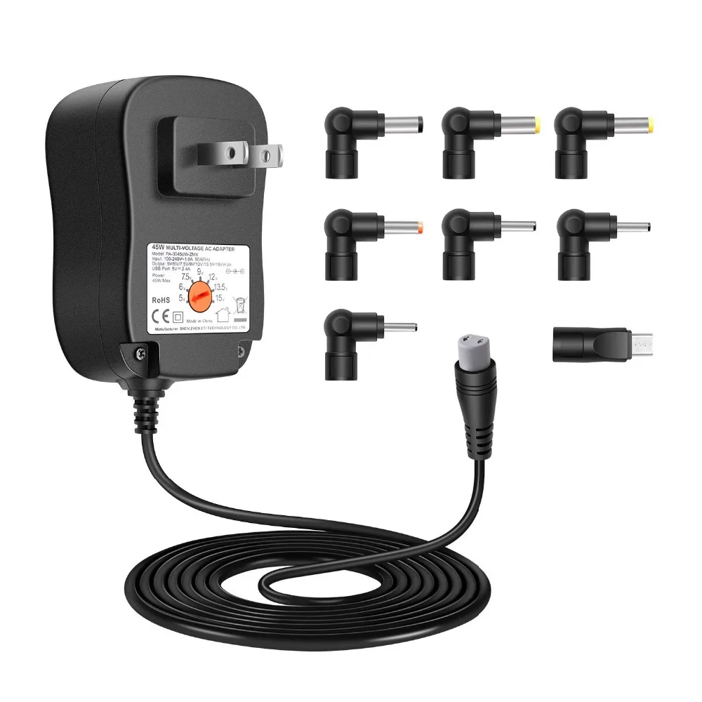 AC/DC Adaptor 3V 4.5V 5V 6V 7.5V 9V 12V 2A 2.5A Adjustable Power Adapter Universal Charger Supply for led light strip lamp 30W
AC/DC Adaptor 3V 4.5V 5V 6V 7.5V 9V 12V 2A 2.5A Adjustable Power Adapter Universal Charger Supply for led light strip lamp 30W