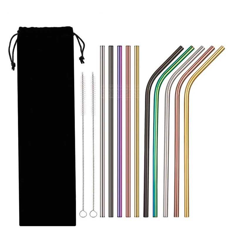 8pcs Straws + 2pcs Brushs Metal Drinking Straw Stainless Steel Reusable Straws For Beer Fruit Juice Drinking
8pcs Straws + 2pcs Brushs Metal Drinking Straw Stainless Steel Reusable Straws For Beer Fruit Juice Drinking
