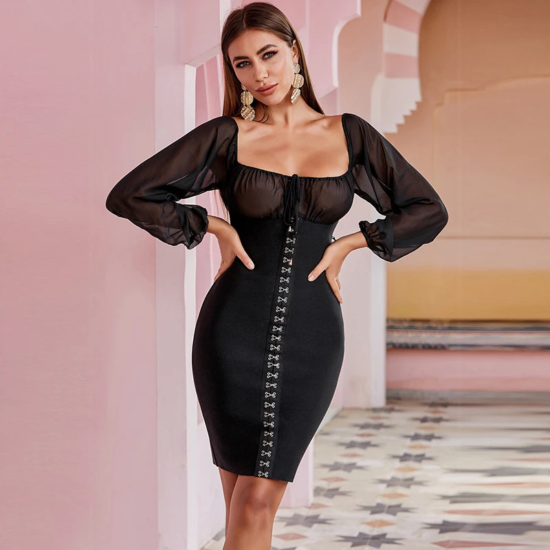 Mini Dress Women Sexy Bandage Bodycon Party Dress Stretch Club Dress New Women Long Sleeve Summer Dress
Mini Dress Women Sexy Bandage Bodycon Party Dress Stretch Club Dress New Women Long Sleeve Summer Dress