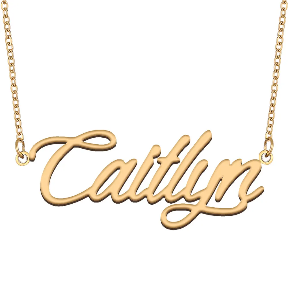 Ожерелье Caitlyn с именной табличкой для женщин, ювелирные изделия из нержавеющей стали, позолоченная цепочка с кулоном, подарок для матери, де...
Ожерелье Caitlyn с именной табличкой для женщин, ювелирные изделия из нержавеющей стали, позолоченная цепочка с кулоном, подарок для матери, де...