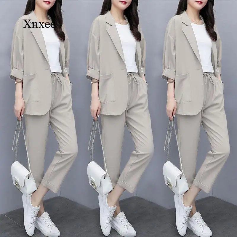 2021 New Women's Two-Piece Small Suit Jacket Large Size Korean Loose Slim Casual Suit Suit Women
2021 New Women's Two-Piece Small Suit Jacket Large Size Korean Loose Slim Casual Suit Suit Women