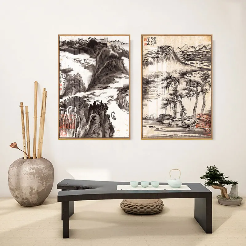 Wall Art Traditional Chinese Mountain and River Landscape Zen Painting Hall Living Room Decor Canvas Poster Print Picture
Wall Art Traditional Chinese Mountain and River Landscape Zen Painting Hall Living Room Decor Canvas Poster Print Picture