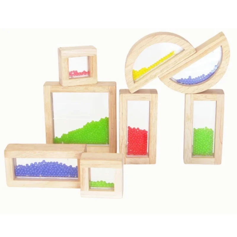 8pcs/set Wooden Sensory blocks With Beads Acrylic Blocks Montessori Early Educational Learning
8pcs/set Wooden Sensory blocks With Beads Acrylic Blocks Montessori Early Educational Learning