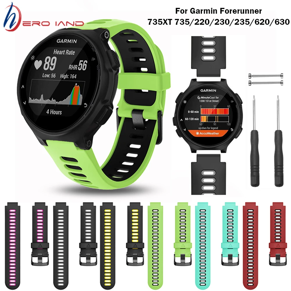 For Garmin Forerunner 735 WatchBand Silicone Strap Bracelet For Garmin Forerunner 220/230/620/630/735XT GPS Correa Accessories
For Garmin Forerunner 735 WatchBand Silicone Strap Bracelet For Garmin Forerunner 220/230/620/630/735XT GPS Correa Accessories