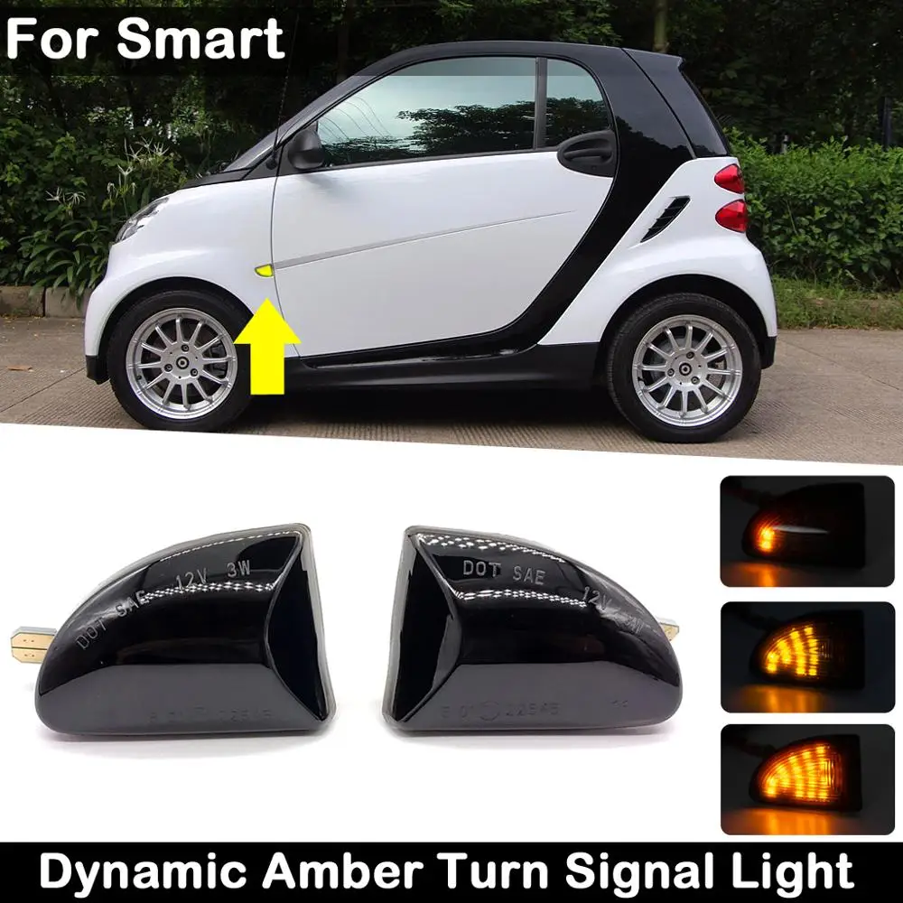 2 шт. для Smart Fortwo 451 MK1/MK2 2007-2015 копченые линзы светодиодный ные боковые габаритные огни динамичессветильник Янтарный сигнал поворота
2 шт. для Smart Fortwo 451 MK1/MK2 2007-2015 копченые линзы светодиодный ные боковые габаритные огни динамичессветильник Янтарный сигнал поворота