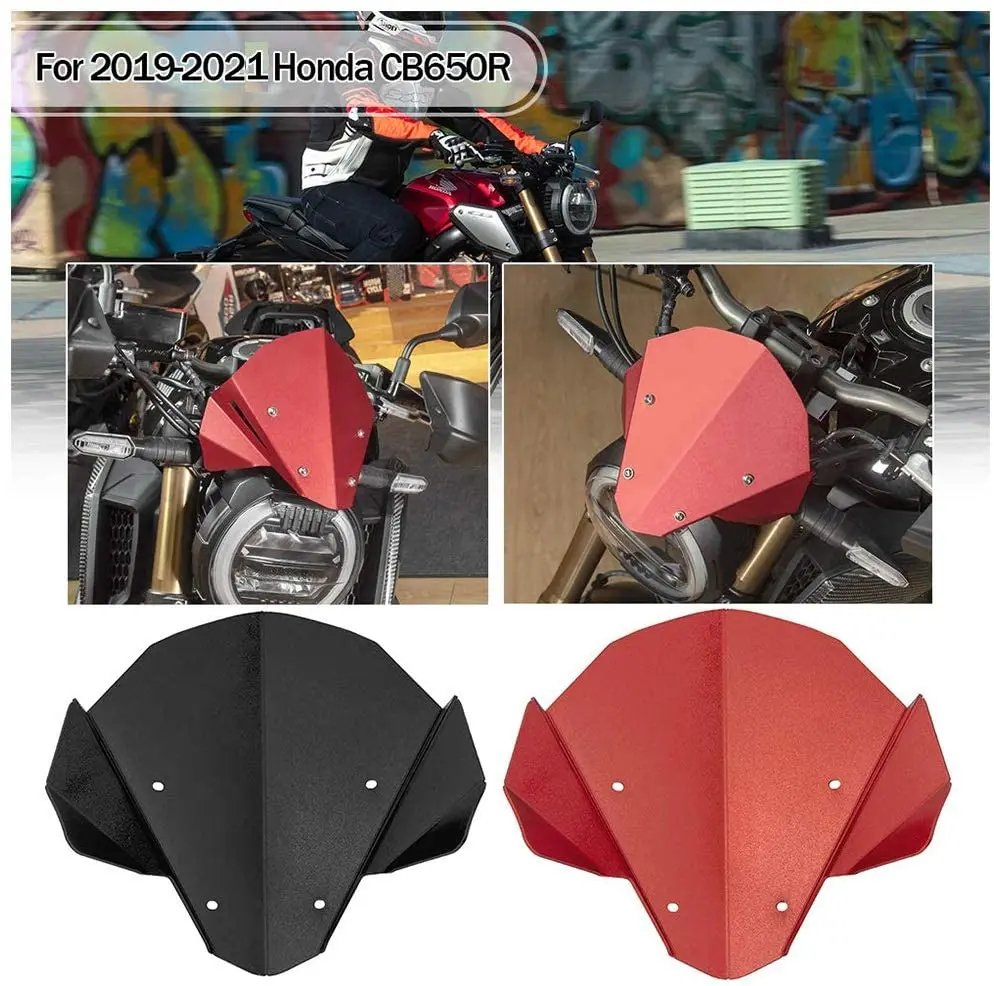 Motorcycle Windshield Fairing Windscreen Wind Deflectors Flyscreen Aluminum for Honda CB650R 2019 2020 2021 CB 650 R Accessories
Motorcycle Windshield Fairing Windscreen Wind Deflectors Flyscreen Aluminum for Honda CB650R 2019 2020 2021 CB 650 R Accessories