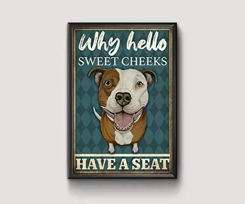 SIGNCHAT Pitbull Posterwhy Hello Sweet Cheeks Have A Seat Poster Basset Hound Lover Gift Funny Poster Art Vintage Poster Metal
SIGNCHAT Pitbull Posterwhy Hello Sweet Cheeks Have A Seat Poster Basset Hound Lover Gift Funny Poster Art Vintage Poster Metal