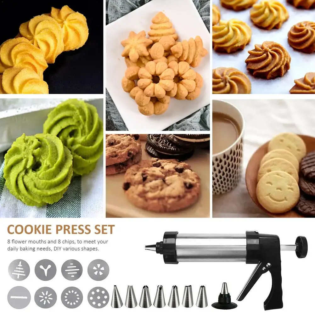 Stainless Steel Electric Cookie PressChurros Maker DIY Manual Cookie Press Stamps Set Cake DIY Tools Baking Accessories
Stainless Steel Electric Cookie PressChurros Maker DIY Manual Cookie Press Stamps Set Cake DIY Tools Baking Accessories