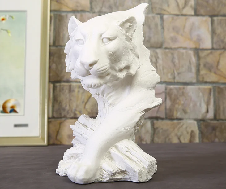 European resin statue 20X10X36CM tiger head sculpture cabinet decoration home furnishings ornaments gift p1693
European resin statue 20X10X36CM tiger head sculpture cabinet decoration home furnishings ornaments gift p1693