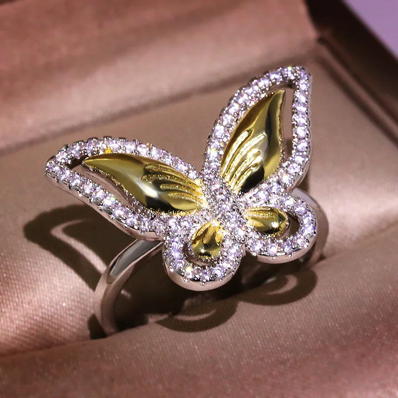 NEW Gold Bicolor Butterfly Shiny Women's Dating Ring S925 Silver Wedding Party Prom Friends Holiday Gifts Popular Jewellery
NEW Gold Bicolor Butterfly Shiny Women's Dating Ring S925 Silver Wedding Party Prom Friends Holiday Gifts Popular Jewellery