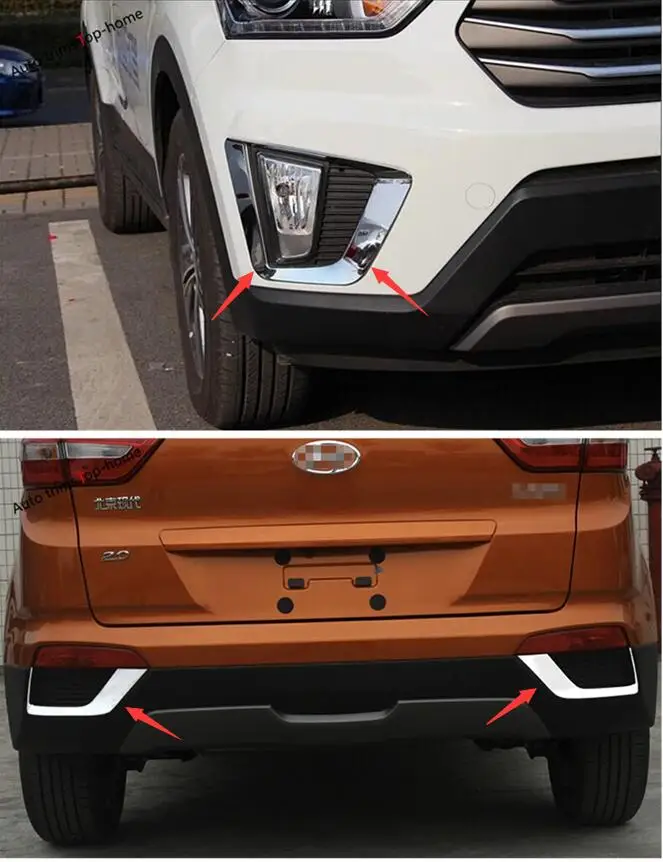 Yimaautotrims Chrome Front + Rear Fog Lights Lamp Decoration Cover Trim 4 Pcs Fit For Hyundai Creta IX25 2015 2016 2017 ABS
Yimaautotrims Chrome Front + Rear Fog Lights Lamp Decoration Cover Trim 4 Pcs Fit For Hyundai Creta IX25 2015 2016 2017 ABS