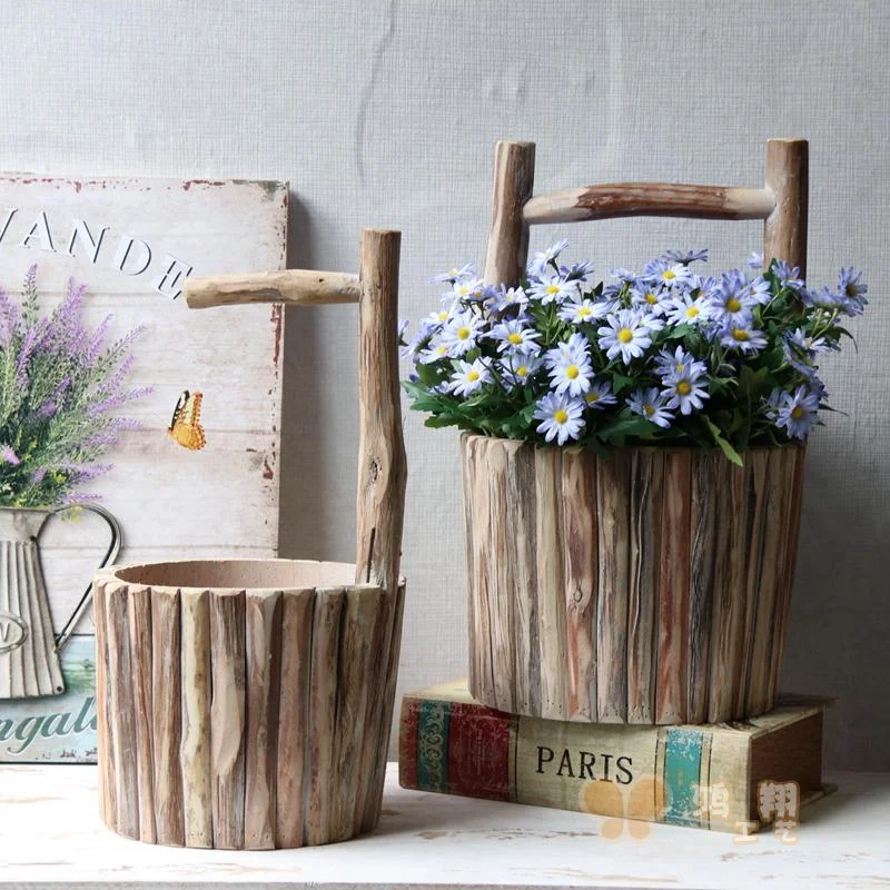 TT Pastoral Series Retro Wood Hand Bucket Bucket Flower Arrangement Flower Bucket Wooden Bucket Shop Decoration
TT Pastoral Series Retro Wood Hand Bucket Bucket Flower Arrangement Flower Bucket Wooden Bucket Shop Decoration