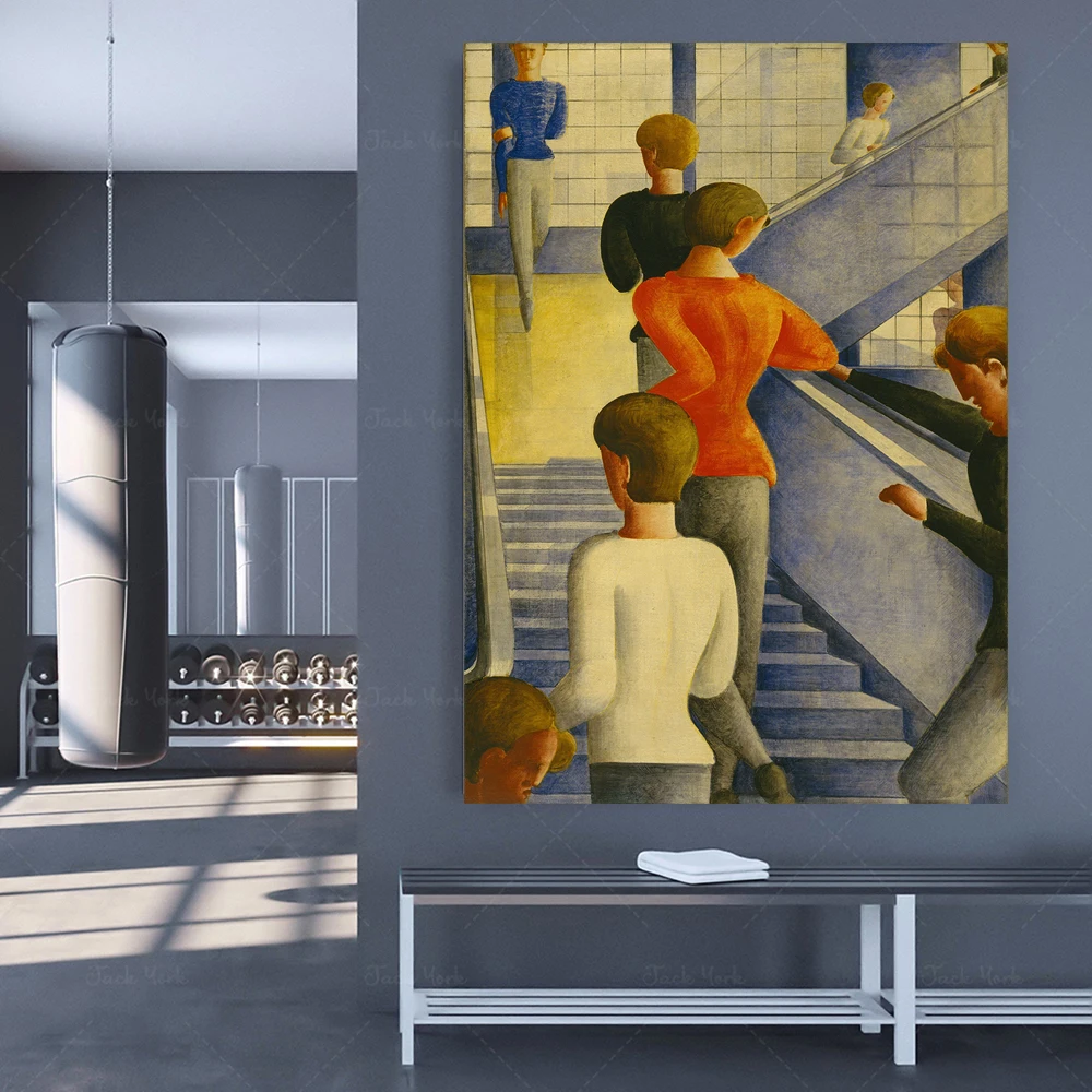 Oskar Schlemmer: Bauhaus Stairway (Bauhaustreppe) 1932, vintage art, reproduction poster print
Oskar Schlemmer: Bauhaus Stairway (Bauhaustreppe) 1932, vintage art, reproduction poster print