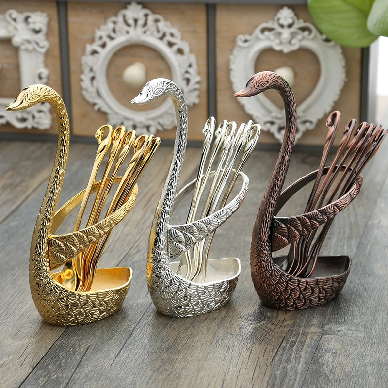 Swan Spoon Base Holder Fruit Forks Set Stainless Steel Salad Dessert Forks Spoon Coffee Cake Tools Tableware Bar Tool
Swan Spoon Base Holder Fruit Forks Set Stainless Steel Salad Dessert Forks Spoon Coffee Cake Tools Tableware Bar Tool