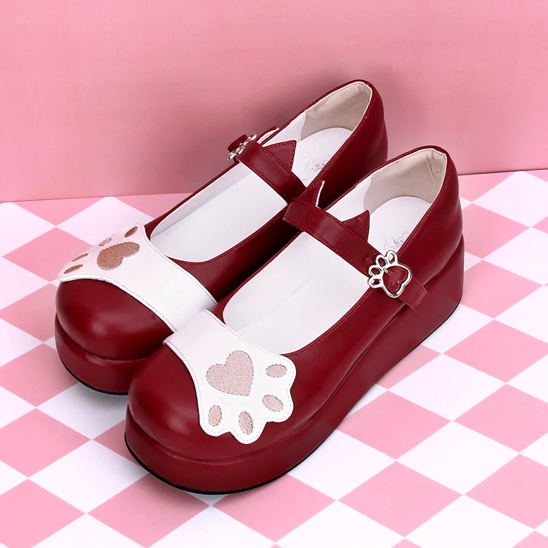 Lolita shoes round toe embroidered cat claw platform Princess Kawaii Girl Women Shoes Vintage Sweet Lolita 4 Colors PU shoes
Lolita shoes round toe embroidered cat claw platform Princess Kawaii Girl Women Shoes Vintage Sweet Lolita 4 Colors PU shoes