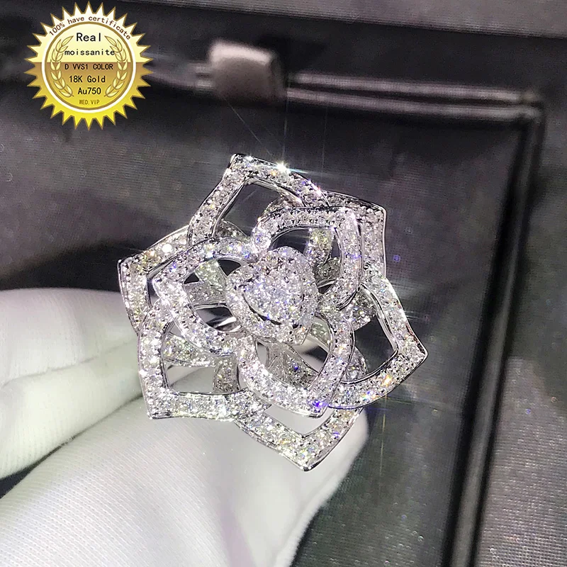 18K goldr ring D VVS moissanite ring Engagement&Wedding Jewellery with certificate 0047
18K goldr ring D VVS moissanite ring Engagement&Wedding Jewellery with certificate 0047