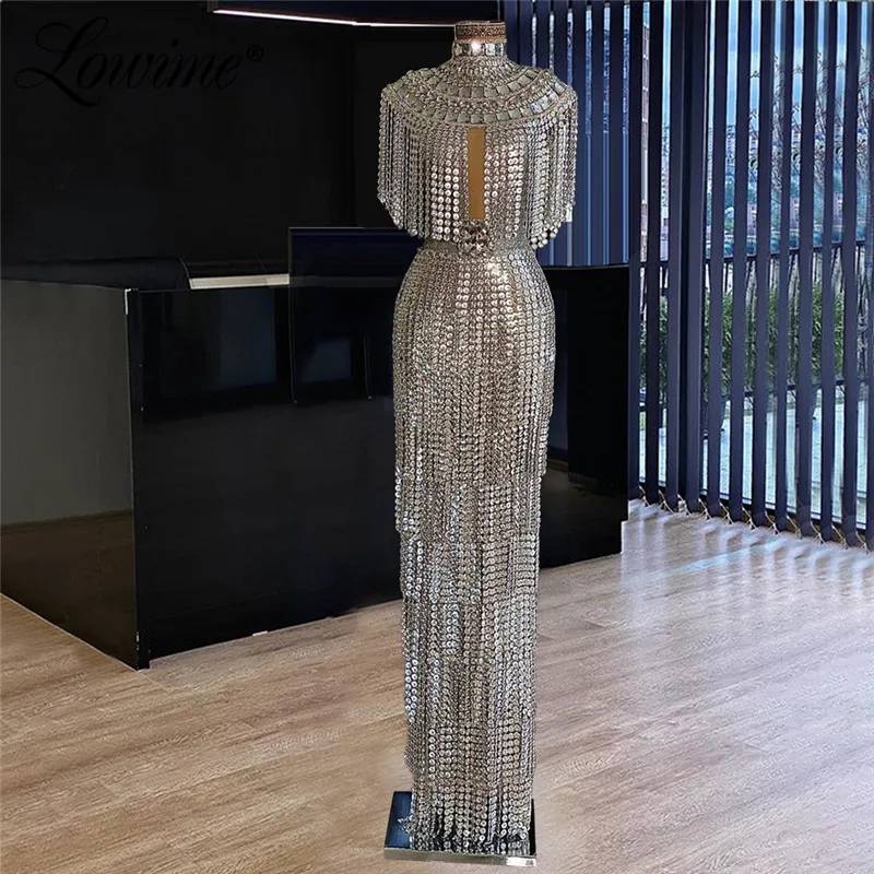 Lowime Silver Crystal Tassel Evening Dresses 2021 Couture Robe De Soirée De Mariage Celebrity Party Gowns Dubai Prom Dresses
Lowime Silver Crystal Tassel Evening Dresses 2021 Couture Robe De Soirée De Mariage Celebrity Party Gowns Dubai Prom Dresses