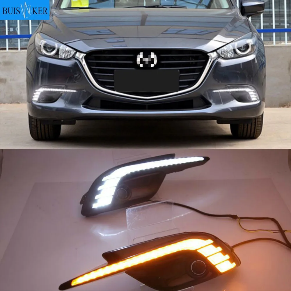 For Mazda 3 2017 2018,Yellow Turning Signal Relay Waterproof Car DRL 12V LED Daytime Running Light with Fog Lamp Hole
For Mazda 3 2017 2018,Yellow Turning Signal Relay Waterproof Car DRL 12V LED Daytime Running Light with Fog Lamp Hole
