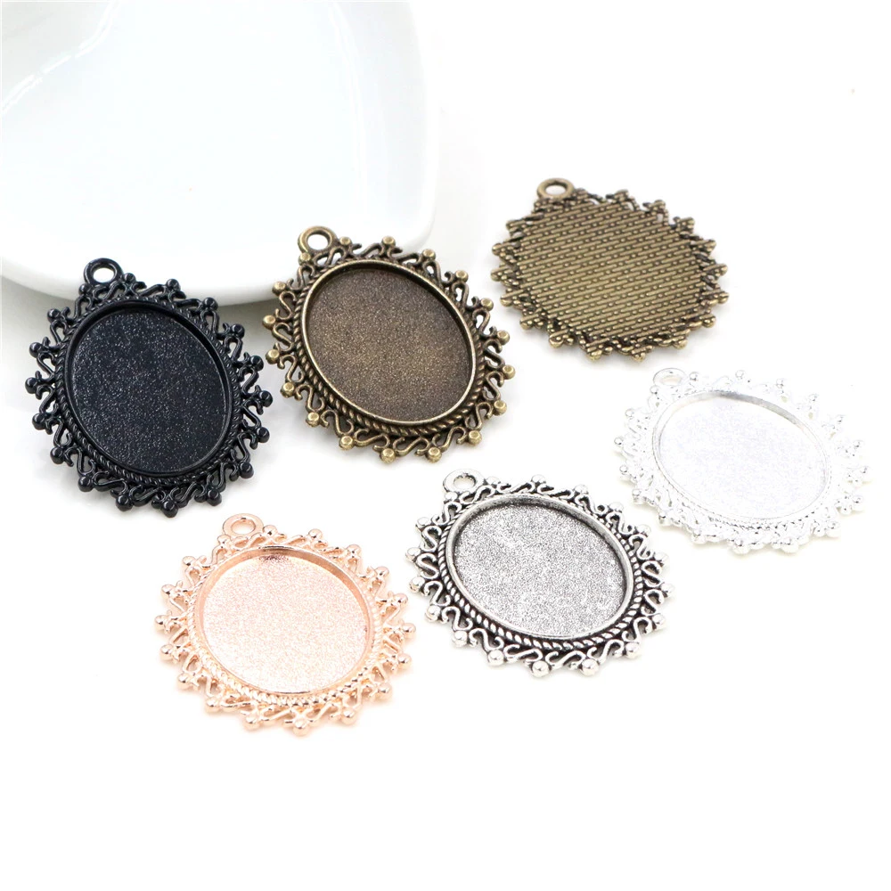 10pcs 18x25mm Inner Size 5 Colors Plated Flowers Style Cameo Cabochon Base Setting Charms Pendant necklace findings
10pcs 18x25mm Inner Size 5 Colors Plated Flowers Style Cameo Cabochon Base Setting Charms Pendant necklace findings