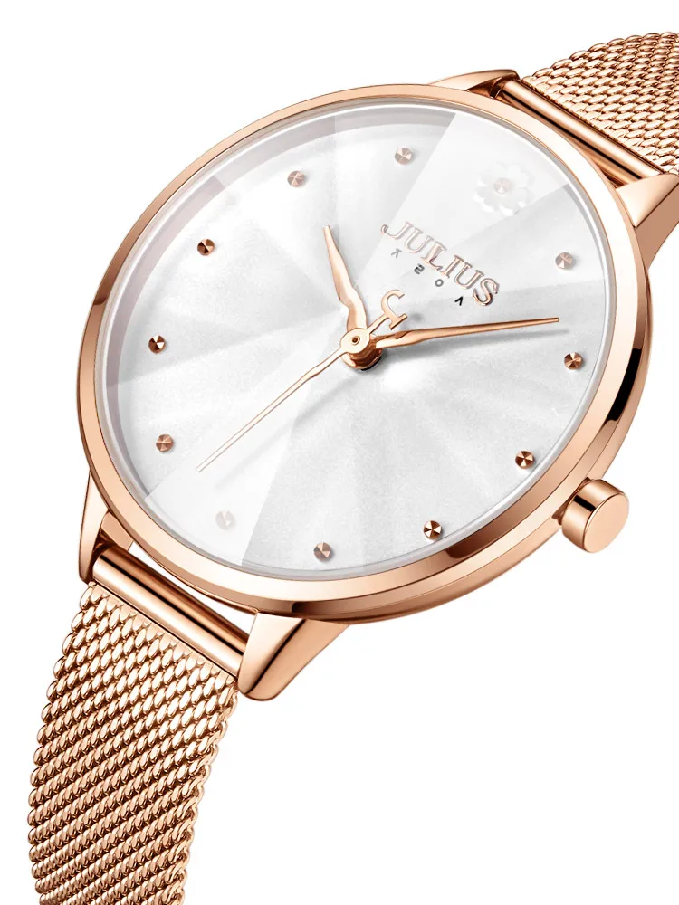 Four-leaf Clover Flower Julius Women's Watch Japan Mov't Hours Elegant Fashion Clock Stainless Steel Bracelet Girl's Gift Box
Four-leaf Clover Flower Julius Women's Watch Japan Mov't Hours Elegant Fashion Clock Stainless Steel Bracelet Girl's Gift Box