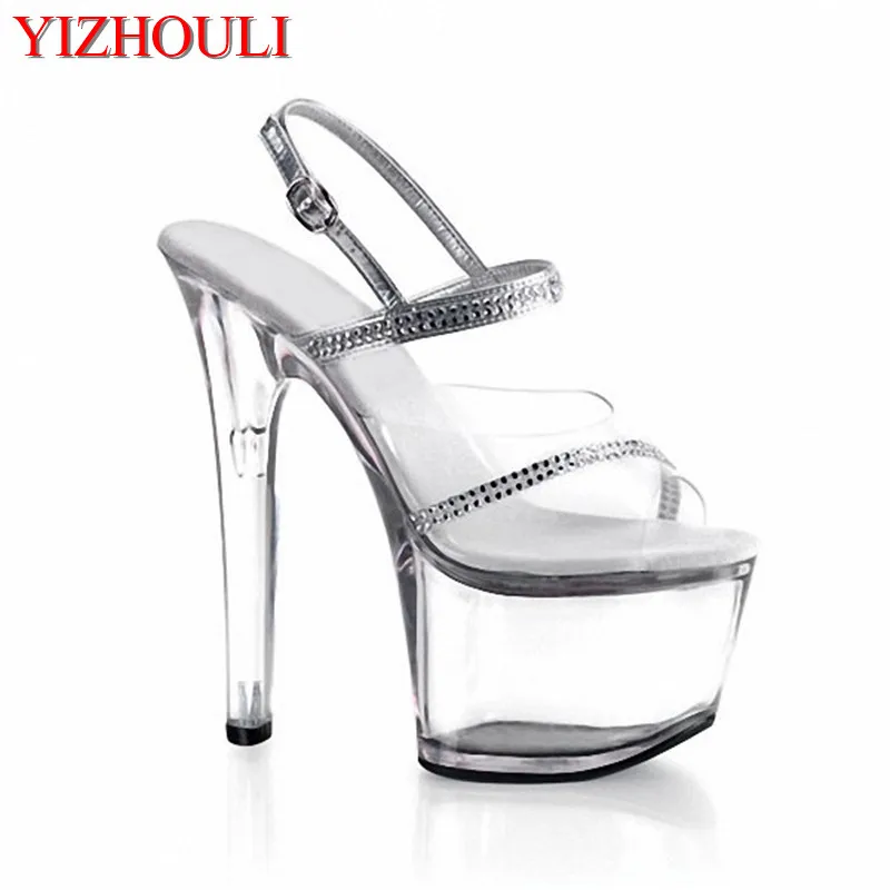 Summer 7 inch shoes sexy fashion sexy crystal diamond sandals 17 cm model pole dancing performance heels
Summer 7 inch shoes sexy fashion sexy crystal diamond sandals 17 cm model pole dancing performance heels