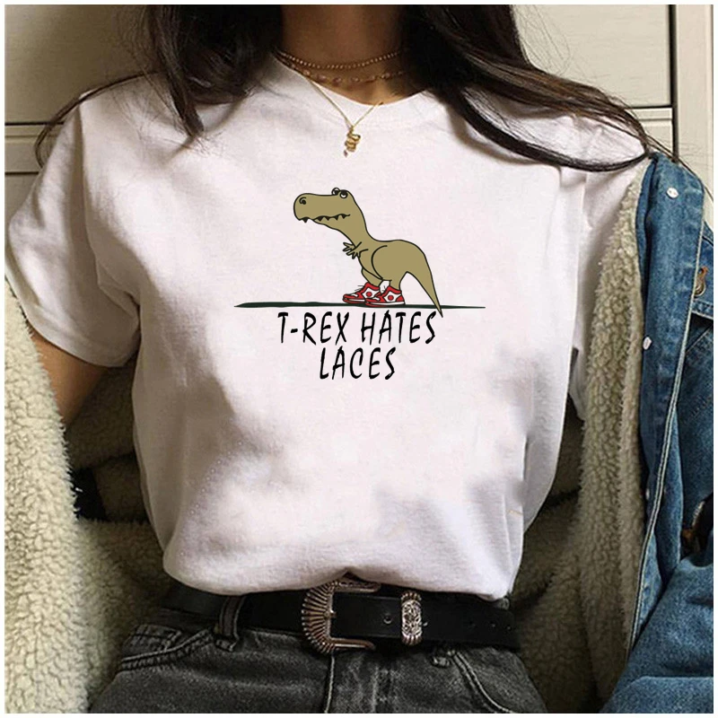 Cartoons Tyrannosaurus Print Women t-shirts Plus Size Short Sleeve O-Neck Funny t shirt 5 colors Hot Tops Female Clothes
Cartoons Tyrannosaurus Print Women t-shirts Plus Size Short Sleeve O-Neck Funny t shirt 5 colors Hot Tops Female Clothes
