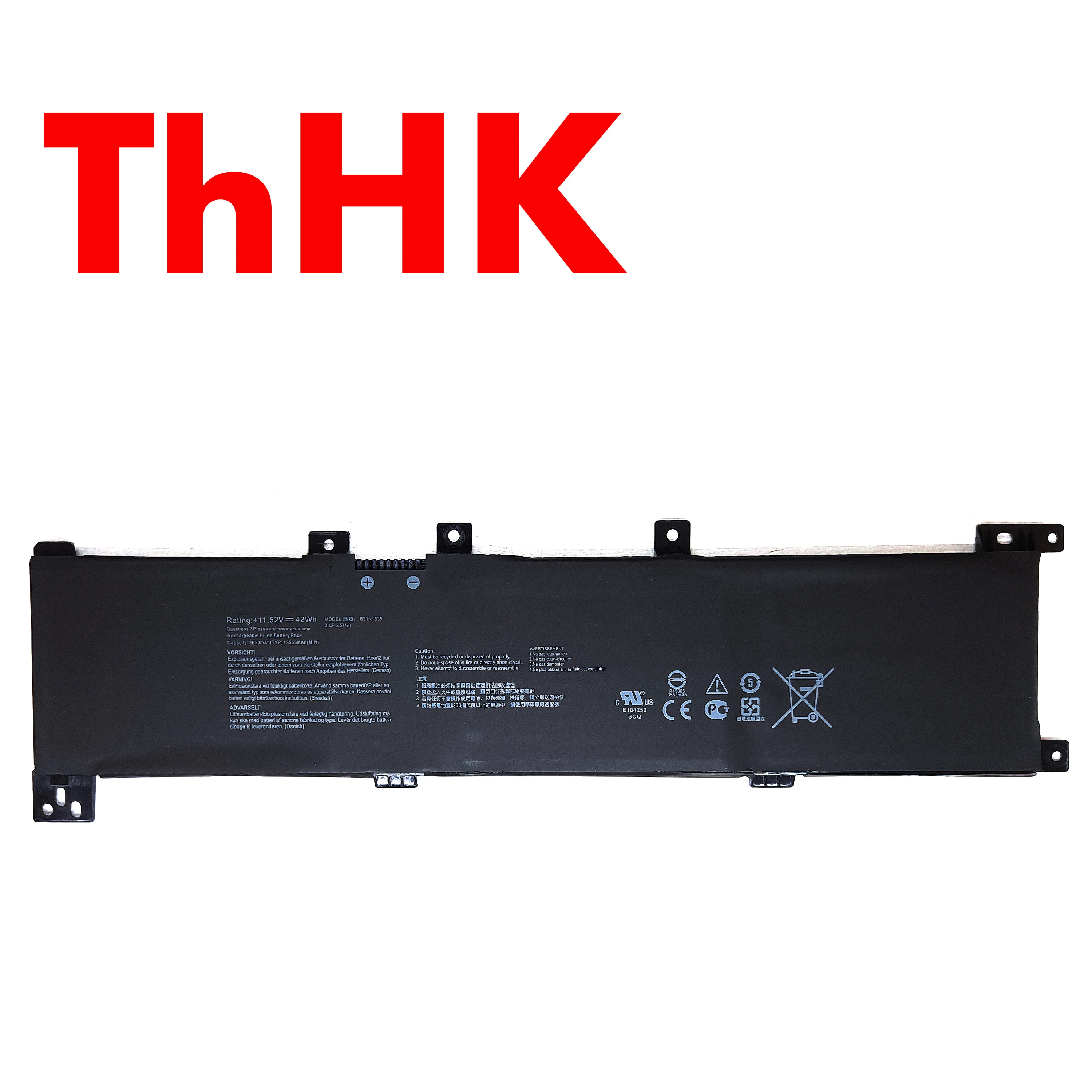 Genuine Original 42Wh B31N1635 Battery For Asus VivoBook 17 X705UQ X705UV X705UQ X705NA X705NC X705UD X705UN-3B X705UB-1B
Genuine Original 42Wh B31N1635 Battery For Asus VivoBook 17 X705UQ X705UV X705UQ X705NA X705NC X705UD X705UN-3B X705UB-1B