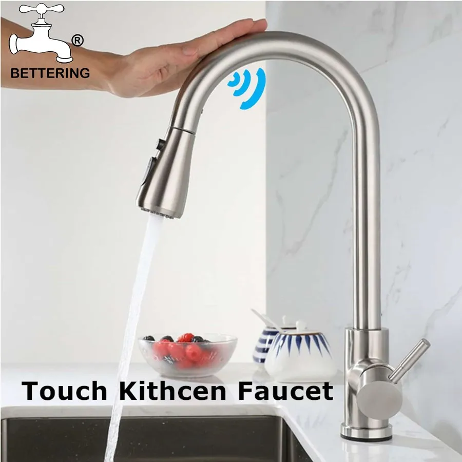 Bettering Pull Out Sensor Black Brass Kitchen Faucet Antique Sensitive Touch Control 360 Rotation Crane Mixer For Sink Tap
Bettering Pull Out Sensor Black Brass Kitchen Faucet Antique Sensitive Touch Control 360 Rotation Crane Mixer For Sink Tap