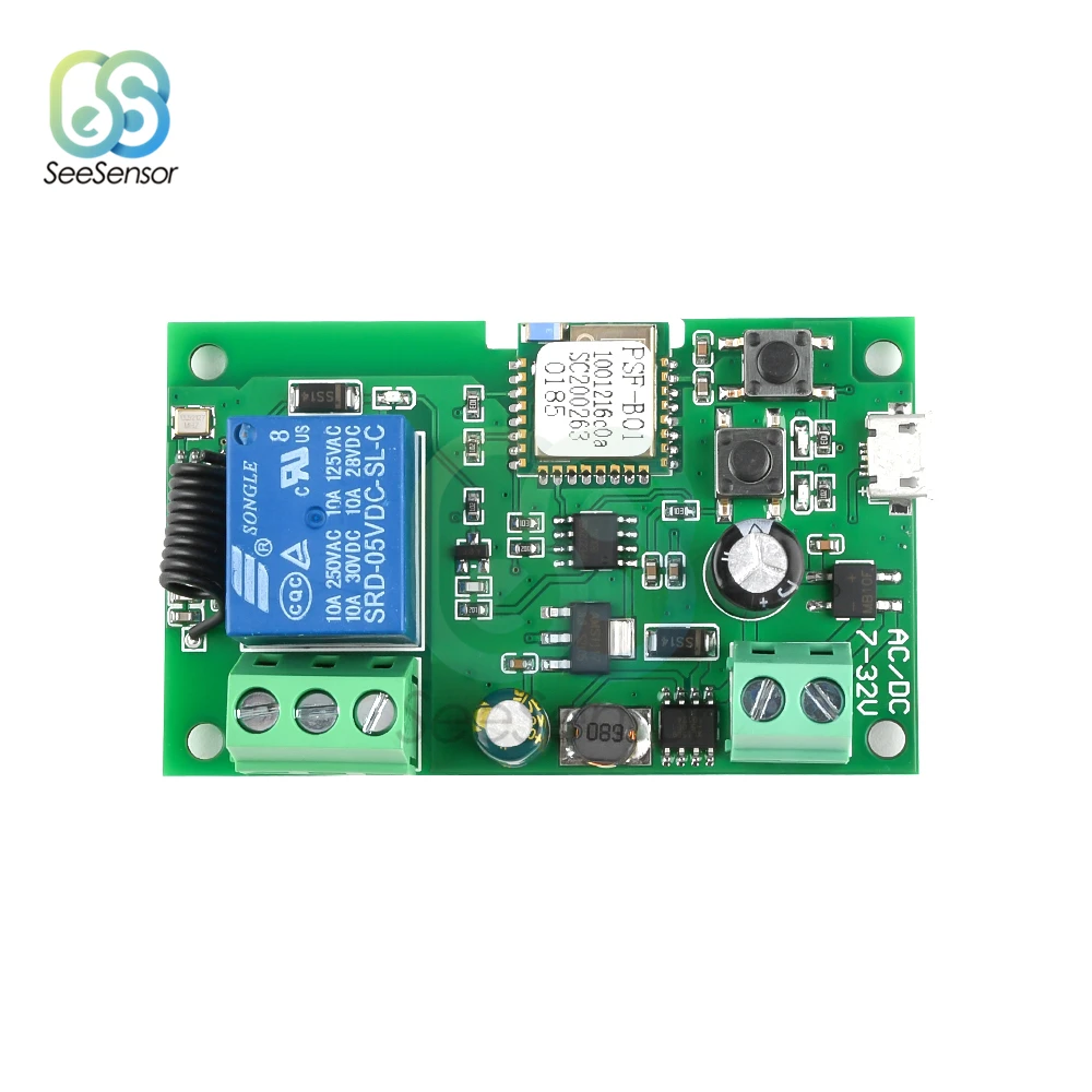 Пульт дистанционного управления EweLink Smart USB, 7-32 В, 1 канал, 433 МГц, Wi-Fi 
Пульт дистанционного управления EweLink Smart USB, 7-32 В, 1 канал, 433 МГц, Wi-Fi