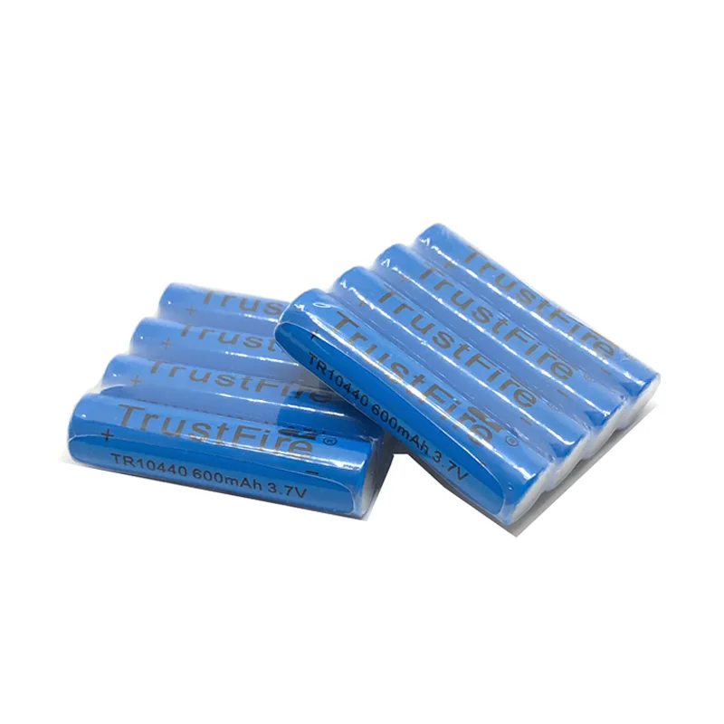 TrustFire TR10440 Rechargeable 10440 Li-ion Battery 3.7V 600mAh Lithium Batteries Cell For LED Flashlights Torches
TrustFire TR10440 Rechargeable 10440 Li-ion Battery 3.7V 600mAh Lithium Batteries Cell For LED Flashlights Torches